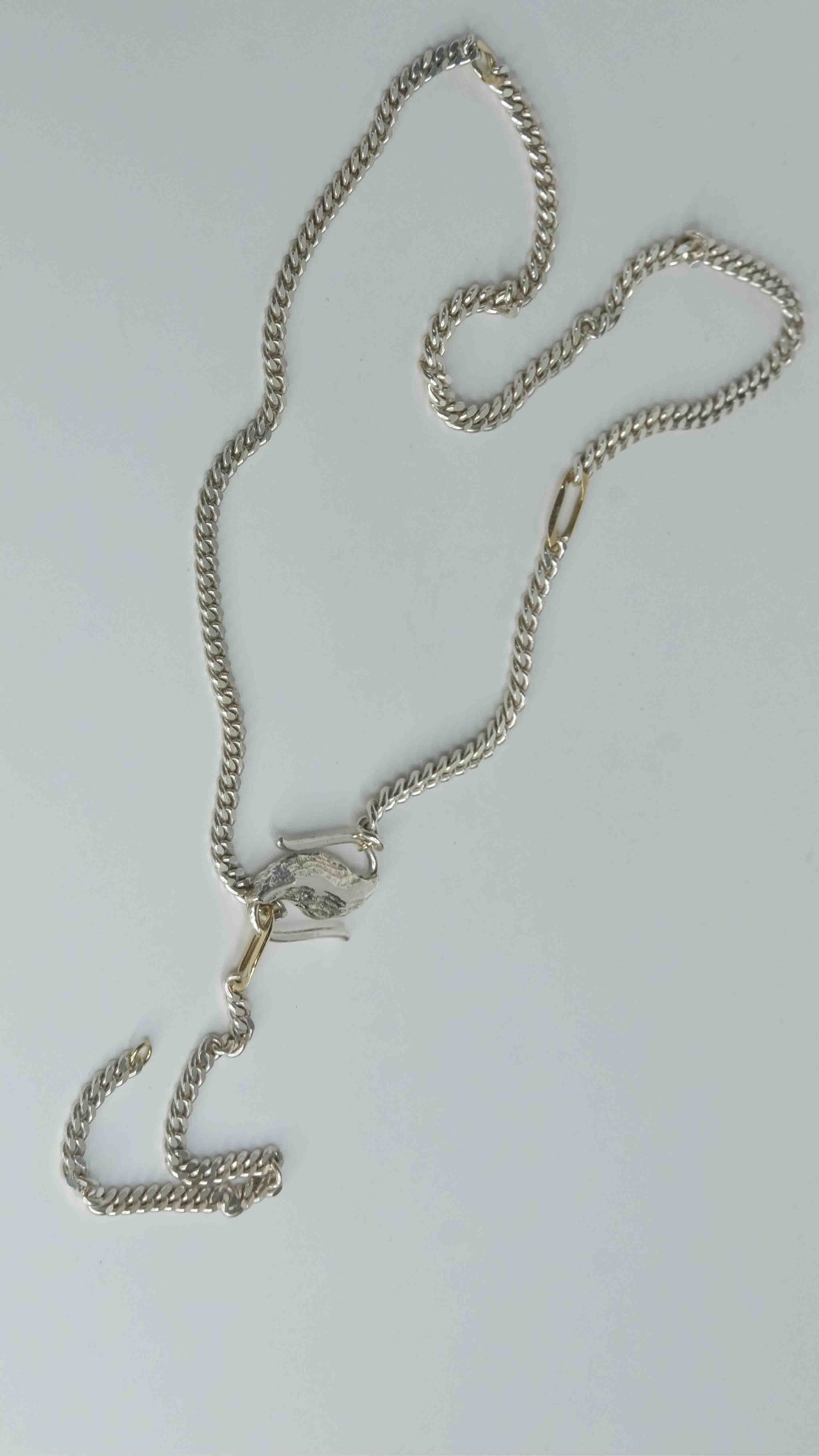 Lava Necklace No. 1 • 925 Silver & 9k Gold • Onesize