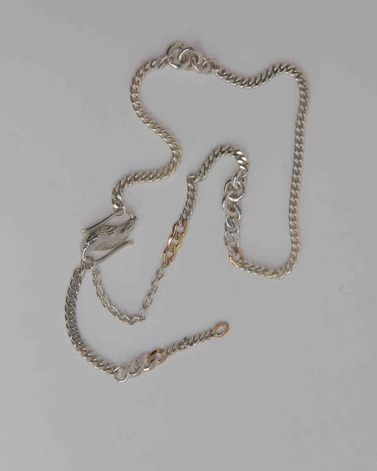 Lava Necklace No. 2 • 925 Silver & 9k Gold • Onesize