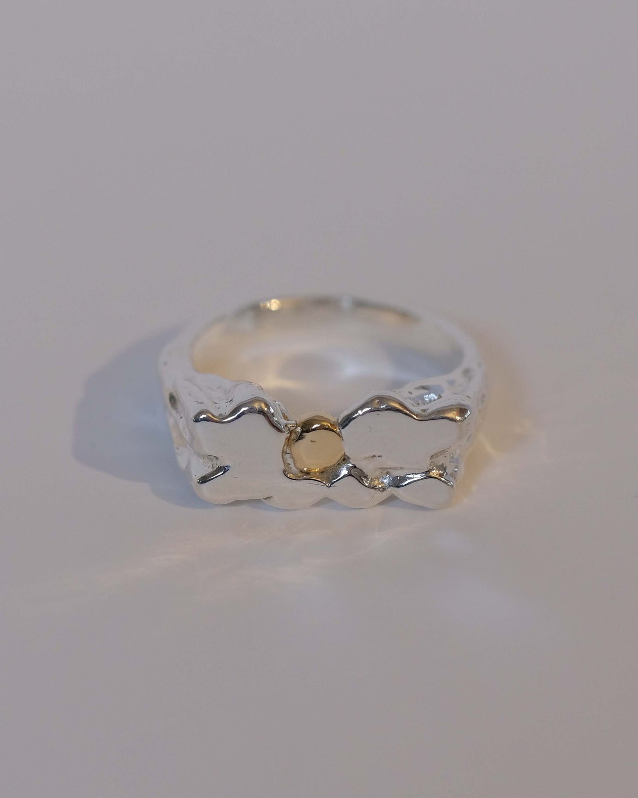 Pebbles Ring No. 1 • 925 Silver & 18k Gold • EUR 55 | US 7 1/4