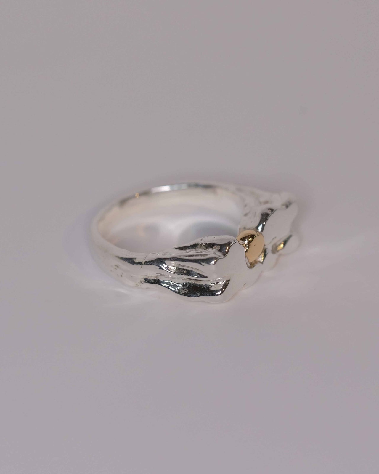 Pebbles Ring No. 1 • 925 Silver & 18k Gold • EUR 55 | US 7 1/4