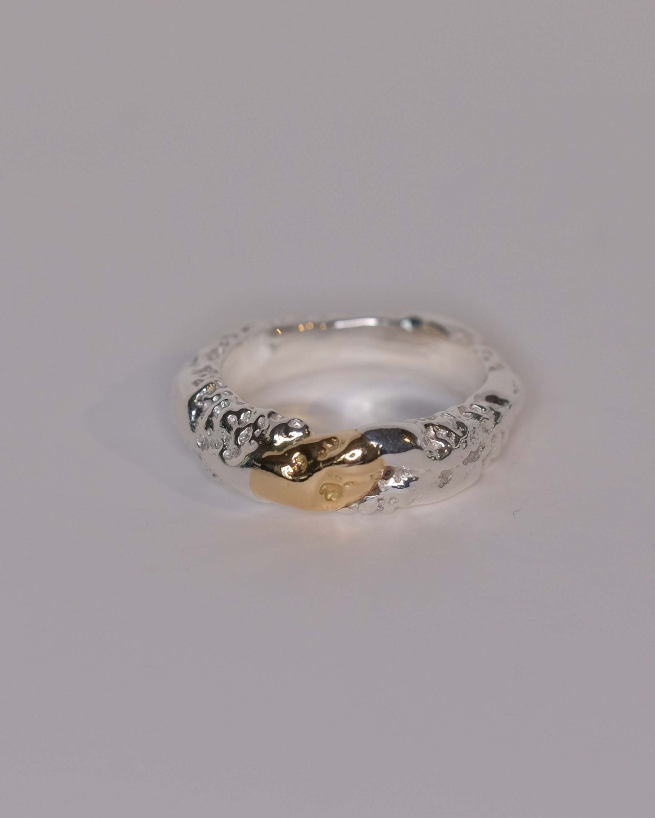 Dune Ring No. 5 • 925 Silver & 18k Gold • EUR 53 | US 6 1/2